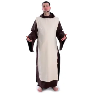 Skapulier - Ueberwurf seitlich zum Schnüren schwarz oder naturbeige 144 cm lang