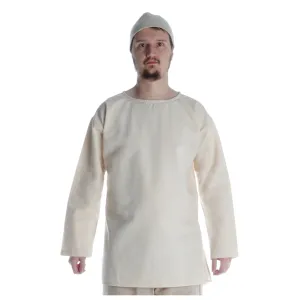 Mittelalter Tunika Siegfried kurz in Beige Frontansicht 2