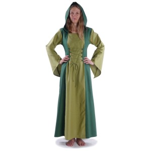 Mittelalter Kleid Liebgart in MISSING: royalblue-lightblue Frontansicht