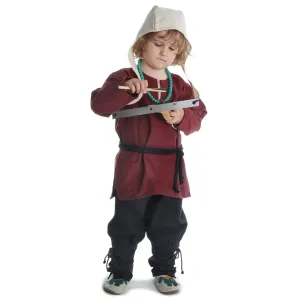 Mittelalter Kindertunika Eliant in Beige Frontansicht