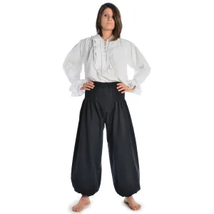 Pluderhose schwarz baumwolle
