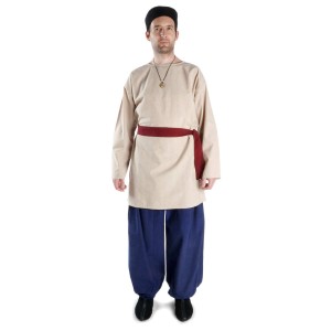 Mittelalter Hose Riwalin in Blau Frontansicht 2