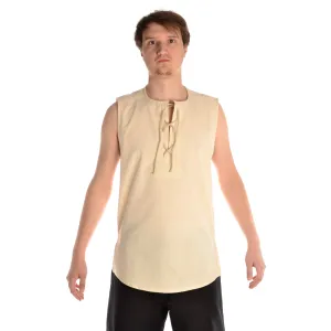 Mittelalter Hemd Heorot in Beige Frontansicht
