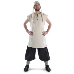 Mittelalter Tunika Jorel in Beige Frontansicht