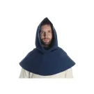 Mittelalter Kapuze Elegast in Blau Frontansicht