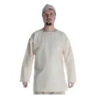 Mittelalter Tunika Siegfried kurz in Beige Frontansicht 2