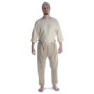 Mittelalter Tunika Siegfried kurz in Beige Frontansicht 2
