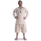 Mittelalter Tunika Hagen mittel in Beige Frontansicht