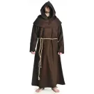 Mittelalter Kutte Halzebier (Set) in Braun Frontansicht