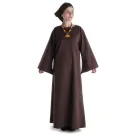 Mittelalter Kleid Sigune in Braun Frontansicht