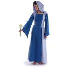 Mittelalter Kleid Liebgart in MISSING: royalblue-lightblue Frontansicht