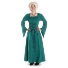 Mittelalter Kleid Amurfina in Grün Frontansicht