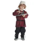 Mittelalter Kindertunika Eliant in Beige Frontansicht