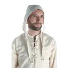 Mittelalter Bundhaube Wenezlan in Beige Frontansicht