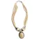 Mittelalter Halskette Beda beige aus Horn in Beige Frontansicht