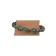 Mittelalter Armband Iblis mit Mosaiksteinen aus Messing-Glassteine in Permutfarben bunt Rot-Türkis Frontansicht 2