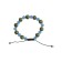 Mittelalter Armband Iblis mit Mosaiksteinen aus Messing-Glassteine in Perlmutfarben-Türkis Frontansicht