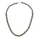 Mittelalter Halskette Blubena Lapis aus Messing-Glassteine in Dunkelblau Frontansicht