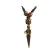 Wikinger Halskette Birkhilt mit Talisman Phurpa aus Messing in Goldgelb Detailansicht