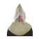 Mittelalter Kapuze Elida in Beige Frontansicht