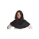 Mittelalter Kapuze Elida in Schwarz Frontansicht 2