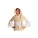 Mittelalter Gugel Ampflise in Beige Frontansicht