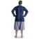 Mittelalter Tunika Hagen kurz in Blau Rückansicht