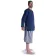 Mittelalter Tunika Hagen kurz in Blau Seitenansicht
