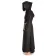 Mittelalter Kutte Halzebier (Set) in Schwarz Seitenansicht