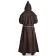 Mittelalter Kutte Halzebier (Set) in Braun Rückansicht 2