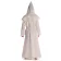 Mittelalter Mönchskutte Halzebier (Set) in Weiß Rückansicht 2
