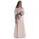 Mittelalter Bluse Gotelinde in Beige Frontansicht 4