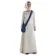 Mittelalter Tasche Amalaberga in Blau Frontansicht 3