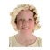 Mittelalter Kinderhaube Florie aus Baumwolle in Beige Frontansicht 2