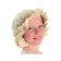 Mittelalter Kinderhaube Florie aus Baumwolle in Beige Seitenansicht