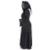Mittelalter Kleid Liebgart in Schwarz Seitenansicht