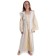 Mittelalter Kinderkleid Obilot in Beige-Weiß Frontansicht
