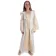 Mittelalter Kinderkleid Obilot in Beige-Weiß Frontansicht