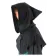 Mittelalter Kapuze Rentwin in Schwarz Seitenansicht
