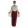 Mittelalter Umhang Virginal in Beige Frontansicht 5