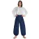 Mittelalter Hose Blanscheflur in Blau Frontansicht