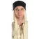 Mittelalter Kappe Reginbald beige (Set) in Beige-Schwarz Frontansicht