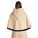 Mittelalter Pelerine Gerutha in Beige Rückansicht