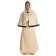 Mittelalter Pelerine Gerutha in Beige Frontansicht 3