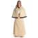 Mittelalter Pelerine Gerutha in Beige Frontansicht 4