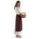 Mittelalter Schürze Repanse in Braun Seitenansicht 3