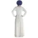 Mittelalter Kleid Schoete in Hanffarben Rückansicht