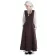 Mittelalter Kleid Schoete in Hanffarben Frontansicht 4