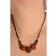 Mittelalter Halskette Liamere aus Rudrakshasamen in Beige Frontansicht 3