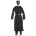 Mittelalter Tunika Hagen lang in Schwarz Rückansicht